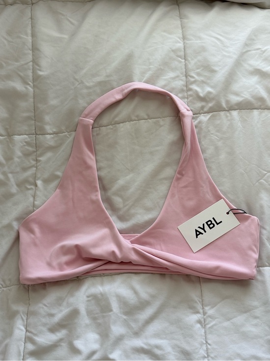 AYBL Tops - AYBL Light Pink Essential Halterneck Sports Bra